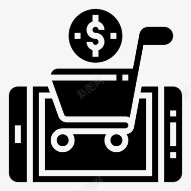 购物移动支付图标图标