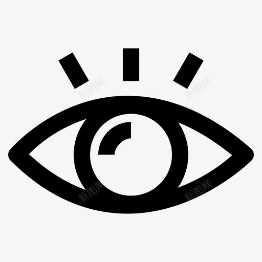 眼睛外观用户界面图标svg_新图网 https://ixintu.com 外观 用户界面 眼睛 缩放 视图