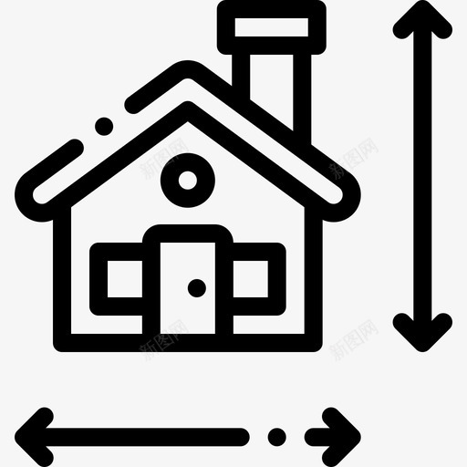 测量房地产161线性图标svg_新图网 https://ixintu.com 房地产161 测量 线性