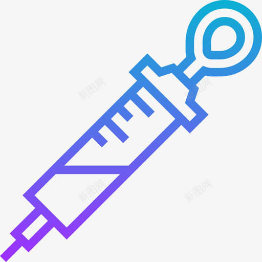 注射器医用160梯度图标svg_新图网 https://ixintu.com 医用160 梯度 注射器