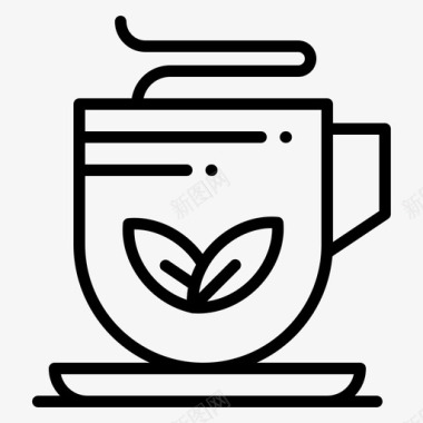 杯子绿茶马克杯图标图标