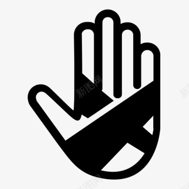 手绷带骨折拇指图标图标