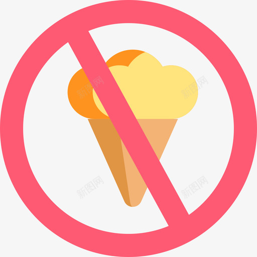 没有食物信号禁止6平坦图标svg_新图网 https://ixintu.com 信号 平坦 没有 禁止 食物