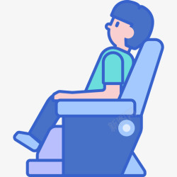 按摩椅图标按摩椅残疾线性颜色图标高清图片