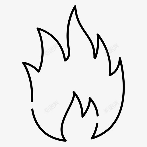 火焰燃烧生态图标svg_新图网 https://ixintu.com 火 火焰 热 燃烧 生态 生态自然线图标