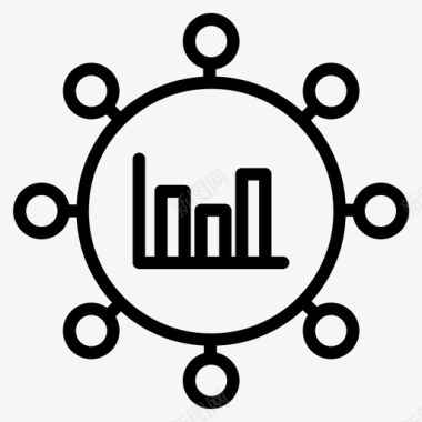 分析数据科学2线性图标图标