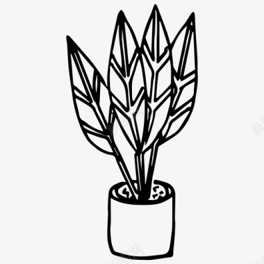 植物花盆室内植物图标图标