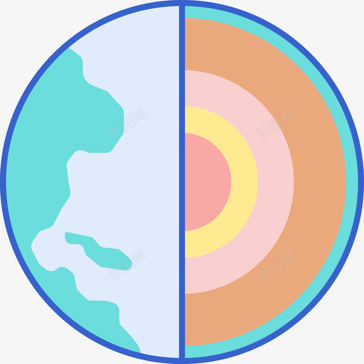 地球科学102线性颜色图标svg_新图网 https://ixintu.com 地球 科学 线性 颜色