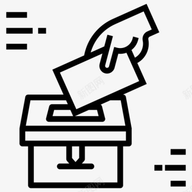 投票选举公投图标图标
