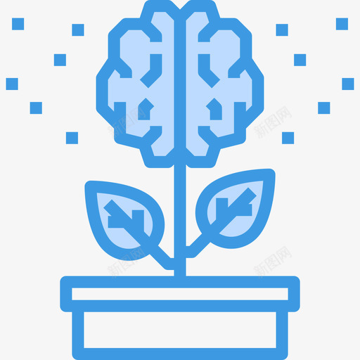 成长大脑概念5蓝色图标svg_新图网 https://ixintu.com 大脑 成长 概念 蓝色