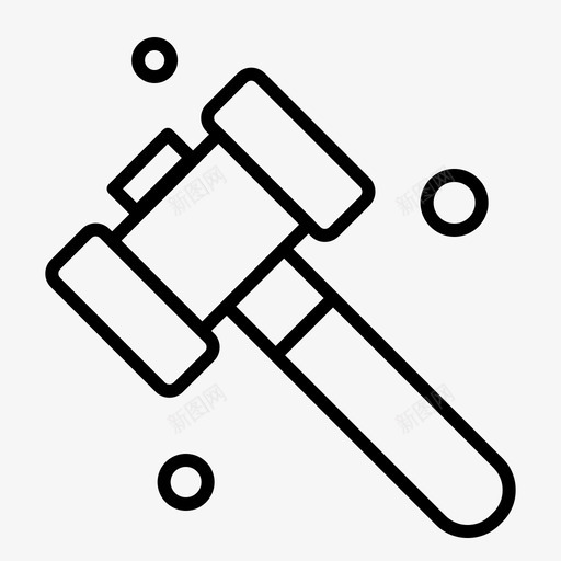 结构锤子工具图标svg_新图网 https://ixintu.com 工具 常规 施工 结构 轮廓 锤子