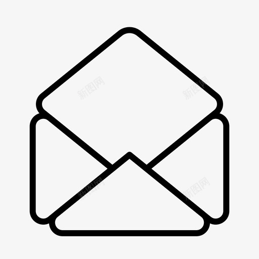 邮件电子邮件打开图标svg_新图网 https://ixintu.com 大纲 常规 打开 电子邮件 邮件