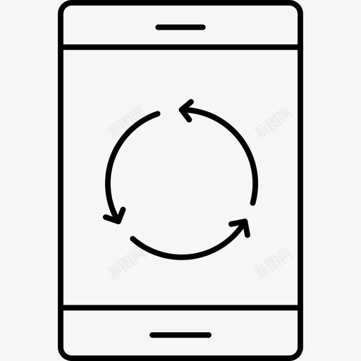 重新加载加载移动图标svg_新图网 https://ixintu.com 业务 刷新 加载 图标 技术 更新 移动 重新