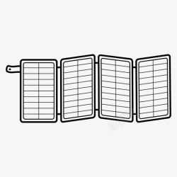 便携式充电太阳能电池板快速充电户外图标高清图片