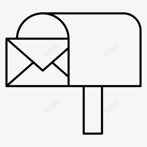 邮箱信封信件图标svg_新图网 https://ixintu.com 信件 信封 图标 线路 通讯 邮件 邮局 邮箱