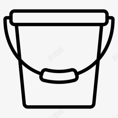 水桶清洁房屋图标图标