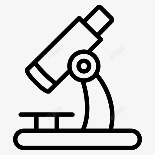 显微镜设备实验室图标svg_新图网 https://ixintu.com 图标 实验室 显微镜 研究 科学 线图 设备