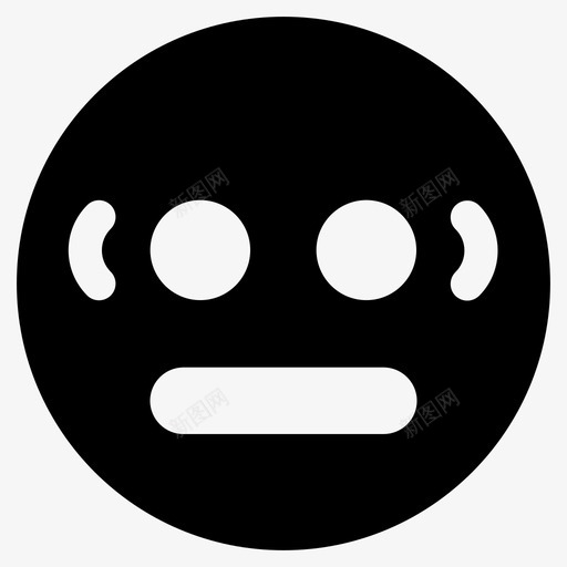 无表情脸表情符号表情标签图标svg_新图网 https://ixintu.com 图标 字形 无表情 标签 符号 表情