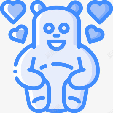 熊可爱的图标5蓝色图标