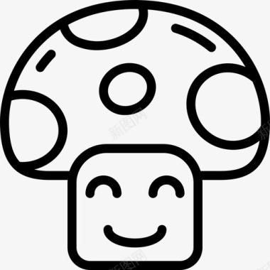 蘑菇电脑游戏直线型图标图标