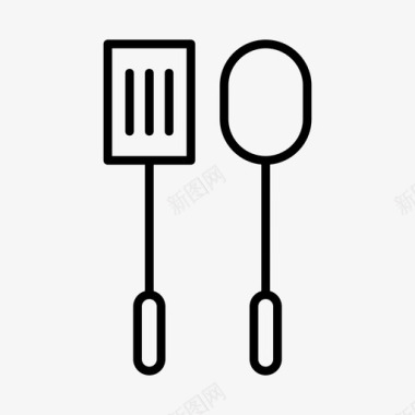 采购产品抹刀食品和餐厅厨房图标图标