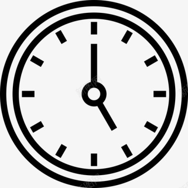 时钟办公用品线性图标图标