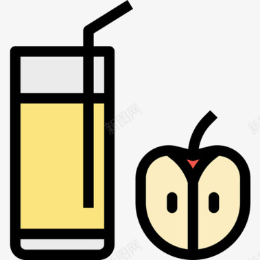 苹果汁饮料13原色图标图标