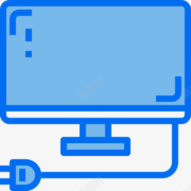 显示器家用电子5蓝色图标图标