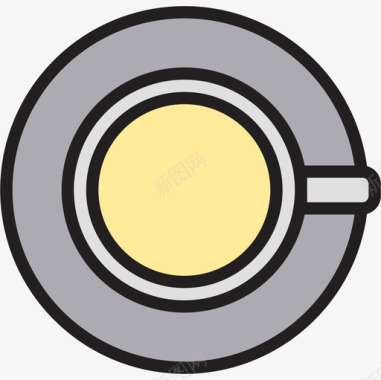 杯茶7线性颜色图标图标