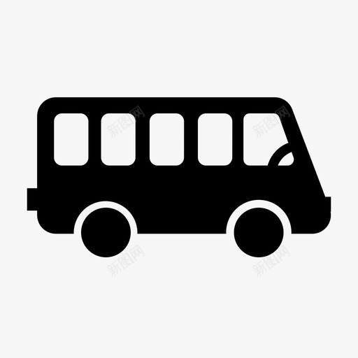 公共汽车远足上学图标svg_新图网 https://ixintu.com 上学 公共汽车 度假 旅行 远足