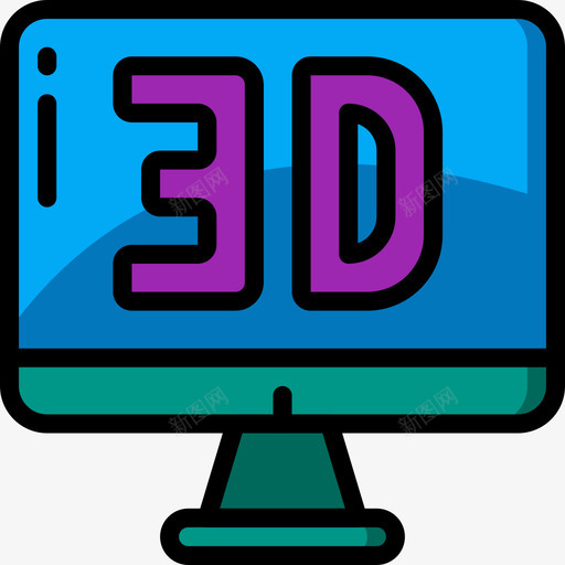 3d室内25线性颜色图标svg_新图网 https://ixintu.com 3d 室内设计 线性 颜色