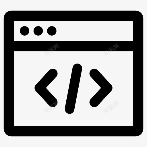 脚本浏览器代码图标svg_新图网 https://ixintu.com html 代码 开发 浏览器 脚本