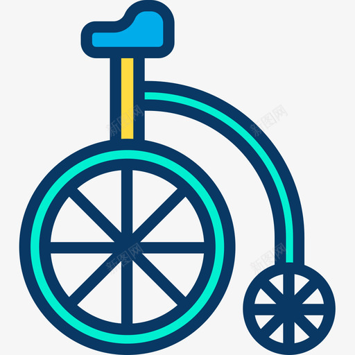 自行车马戏团52线性颜色图标svg_新图网 https://ixintu.com 线性颜色 自行车 马戏团52