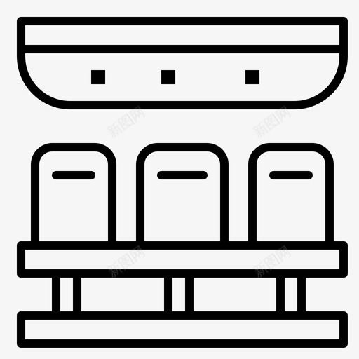 座位火车交通图标svg_新图网 https://ixintu.com 交通 常规 座位 旅行 火车 火车站 轮廓