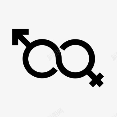 性别流动性非二元性性别图标图标