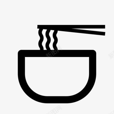 面碗筷子餐厅图标图标
