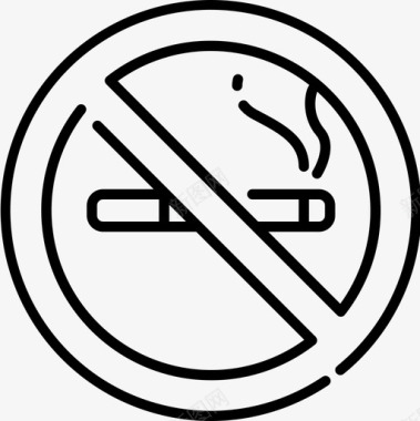 禁止吸烟公共场所直系图标图标
