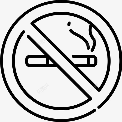 禁止吸烟公共场所直系图标svg_新图网 https://ixintu.com 公共场所 吸烟 直系 禁止