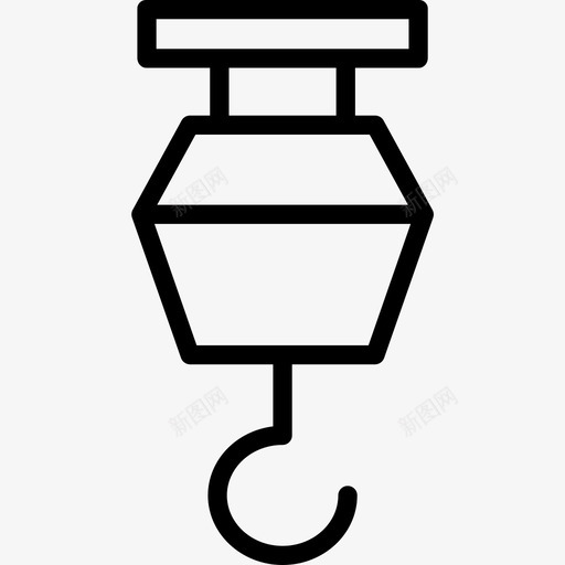 起重机工程60直线图标svg_新图网 https://ixintu.com 工程 直线 起重机