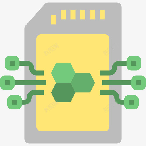 存储卡技术与电子2扁平图标svg_新图网 https://ixintu.com 存储卡 扁平 技术与电子2