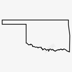 俄克拉荷马州俄克拉荷马州大纲州地图图标高清图片