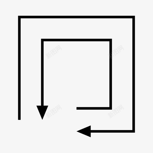 箭头方向矩形图标svg_新图网 https://ixintu.com 方向 正方形 矩形 箭头