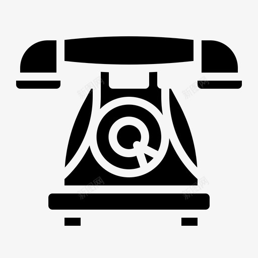 电话通话复古图标svg_新图网 https://ixintu.com 复古 电话 通话