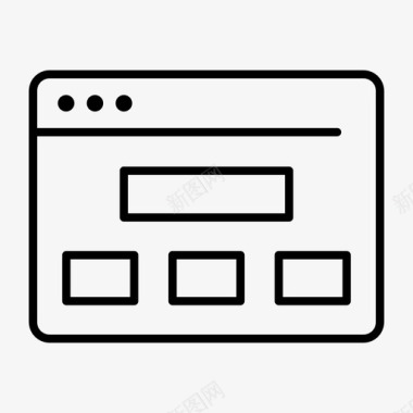 网站应用程序浏览器图标图标