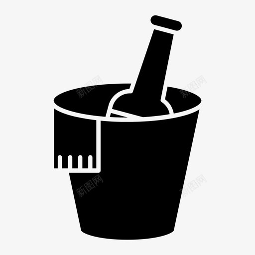 瓶子桶装瓶饮料图标svg_新图网 https://ixintu.com 冰桶 固体 桶装 瓶子 餐厅 饮料