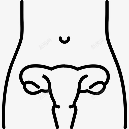 卵巢女性妇科图标svg_新图网 https://ixintu.com 医学 卵巢 女性 妇科 检查