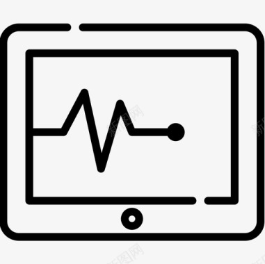 心电图葬礼6直线型图标图标