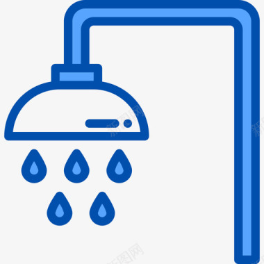 淋浴健身85蓝色图标图标