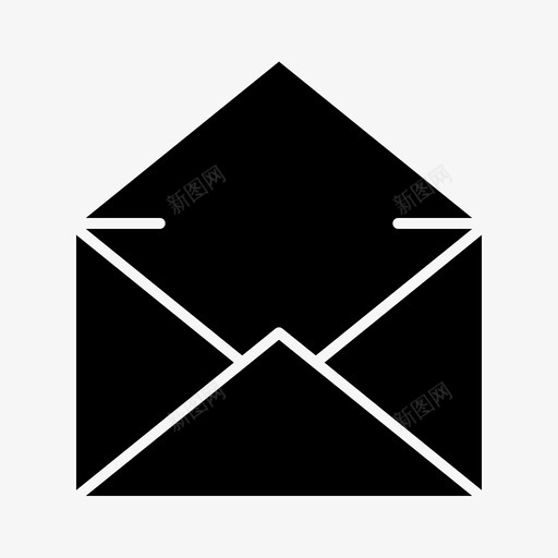 电子邮件邮件打开图标svg_新图网 https://ixintu.com 字形 实心 打开 电子邮件 邮件