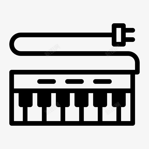 音乐键盘播放图标svg_新图网 https://ixintu.com 图标 播放 教育 键盘 音乐